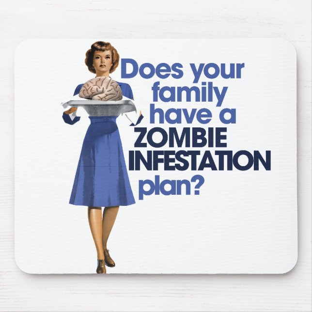 Mousepad Plano de Infestação Zombie (Frente)