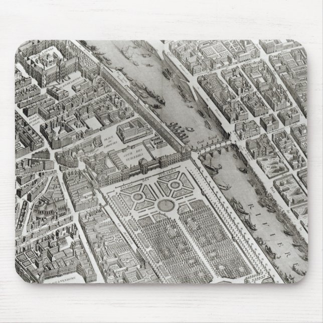 Mousepad Plano de Paris, conhecido como 'o Plano de Turgot' (Frente)