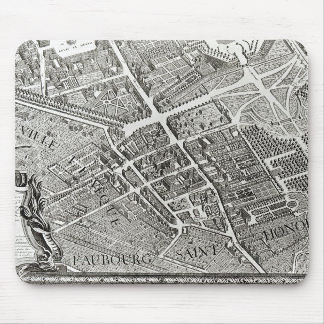 Mousepad Plano de Paris, conhecido como 'o Plano de Turgot' (Frente)