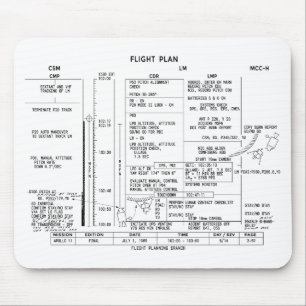 Mousepad Plano de vôo de Apollo 11
