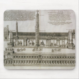 Mousepad Plano do circo Maximus, Roma, gravada pelo