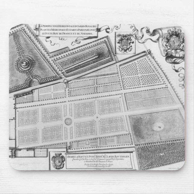 Mousepad Plano do jardim real (Frente)
