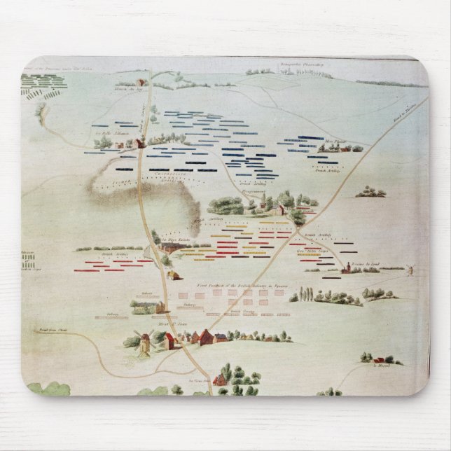 Mousepad Plano e ideia da batalha de Waterloo (Frente)