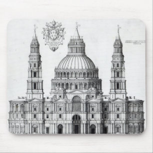 Mousepad Plano para St Peter, Roma, 1539