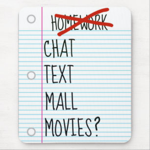 Mousepad Planos de Adolescente Após Escola