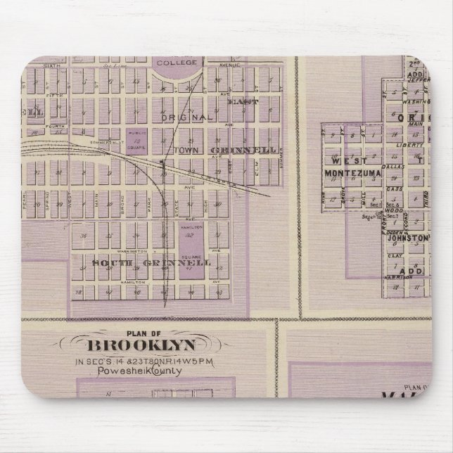 Mousepad Planos do Brooklyn, Grinnell (Frente)