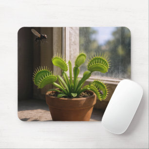 Mousepad Planta de Armadilha de Vênus Com Moscas