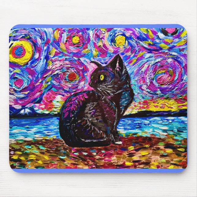 Mousepad Planta de Rato Preto de Gato Negra (Frente)