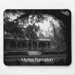 Mousepad Plantação dos Myrtles em preto e branco