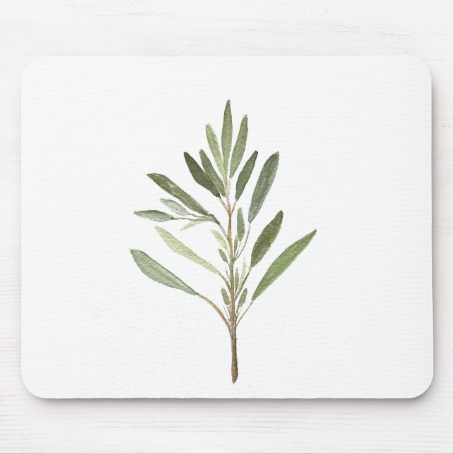 Mousepad Plantas de ervas forrageiras de cozinha hortas de  (Frente)