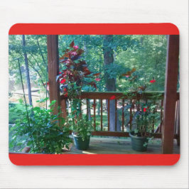 Mousepad Plantas de Flor no Porco de Madeira 3