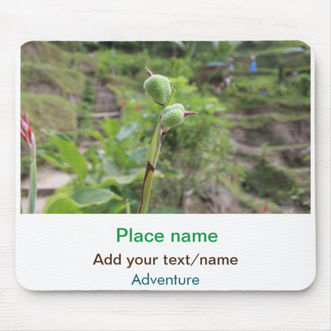 Mousepad Plantas naturais fotografia água de praia viagem (Frente)