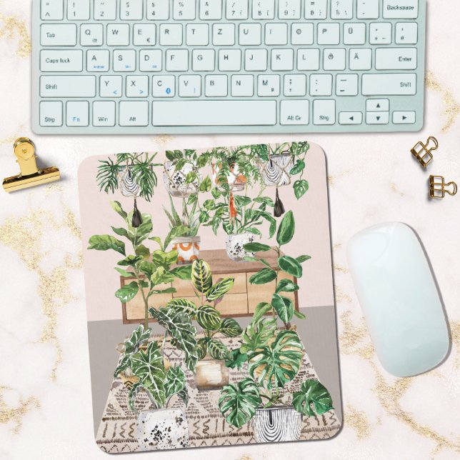 Mousepad Plantas Tropicais Aquarela (In situ)