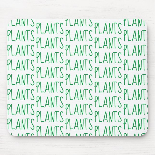 Mousepad Plantas Verdes Modernas Baseadas em Plantas Padrão (Frente)