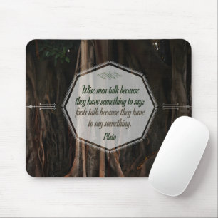 Mousepad Platão Inspiracional Citação "Sábios falam"