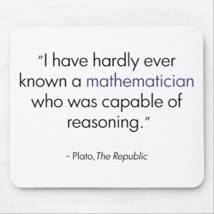 Mousepad Platão sobre matemáticos
