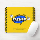 Mousepad Play With Passion Motivational Gaming<br><div class="desc">Bold and energetic “Play With Passion” design featuring fun cartoon hands,  stylish typography,  and a vibrant speech bubble. A motivational graphic perfect for gamers,  athletes,  and anyone who competes with heart and enthusiasm.</div>