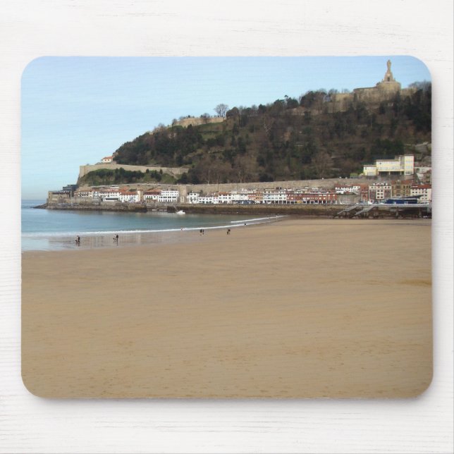 Mousepad Playa y Puerto de Donostia - San Sebastián. (Frente)