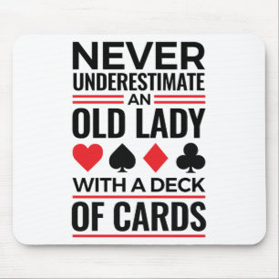 Mousepad Player de ponte nunca subestima cartões de senhor