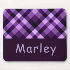 Mousepad Plum Roxo de Mouse com Xadrez Roxo de Plum Moderno