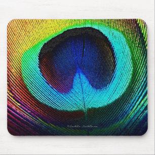 Mousepad Pluma de Pavão Vibrante