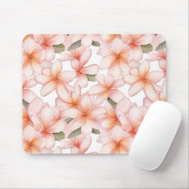 Mousepad Plumeria Rosa bonito Pastel Frangipani Floral
