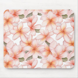 Mousepad Plumeria Rosa bonito Pastel Frangipani Floral