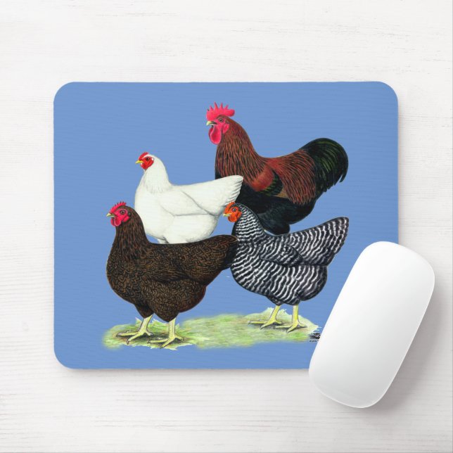 Mousepad Plymouth Rock Quartet (Com mouse)