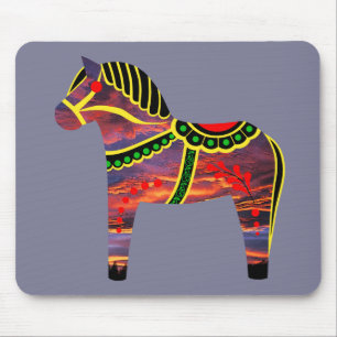 Mousepad Png de cavalo folk Dala- mudar a cor/imagem do cav