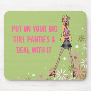 Mousepad Pnha sobre seus calcinhas grandes da menina