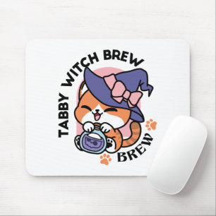 Mousepad Poção de Bruxa Listrada – Design de Gato de Hallow