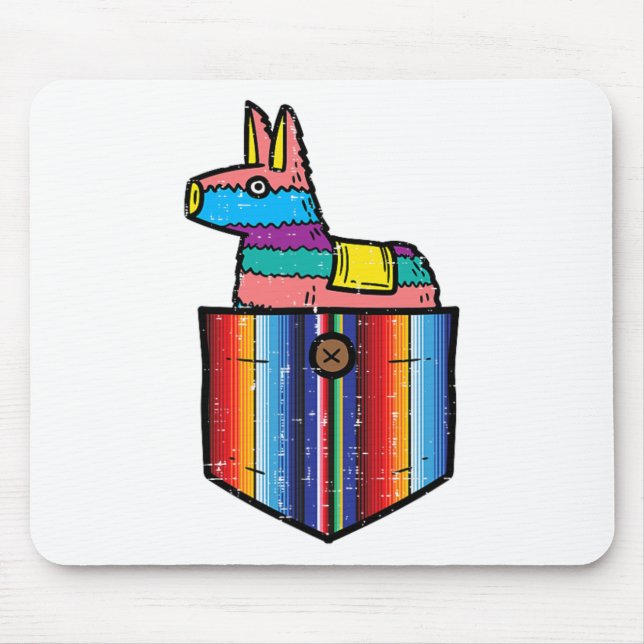 Mousepad Pocket Pinata Serape Cinco De Mayo Mexicano Fiesta (Frente)