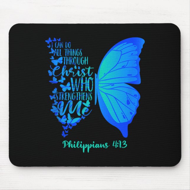 Mousepad Pode Fazer Coisas Através de Cristo Que Fortalece  (Frente)