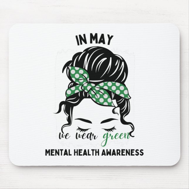 Mousepad Podemos Vestir Awarenes da Saúde Mental do Bun Ver (Frente)