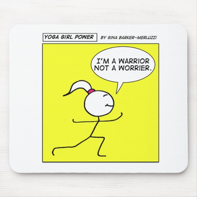 Mousepad Poder da menina da ioga (Frente)