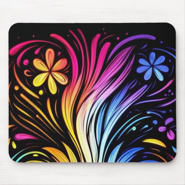 Mousepad Poder das Flores em um Computador de Mesa Estilo A (Frente)