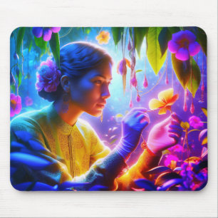 Mousepad Poder Feminino no Local de Trabalho em um Mouse Pa