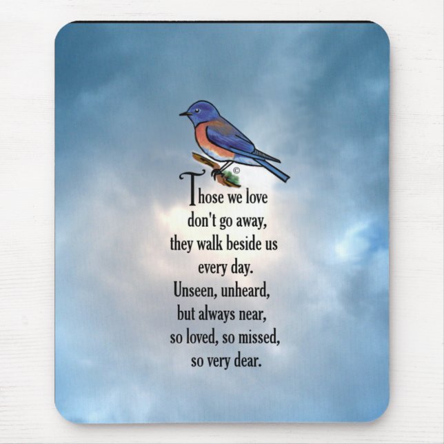 Mousepad Poema "assim amado" do Bluebird (Frente)
