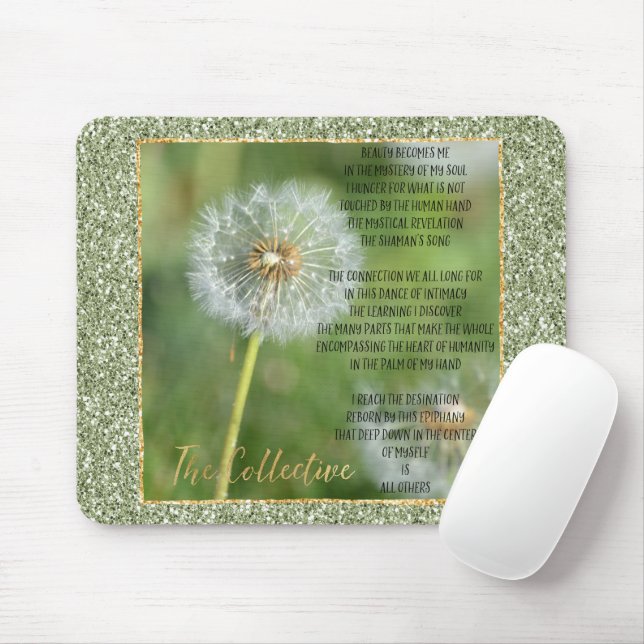 Mousepad Poema Coletivo (escrito por mim) (Com mouse)