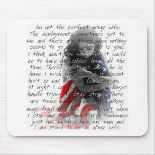 Mousepad poema da esposa do exército