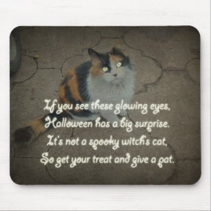 Mousepad Poema de Halloween - Calico Cat