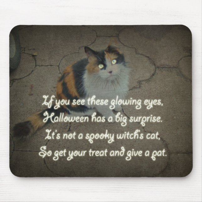 Mousepad Poema de Halloween - Calico Cat (Frente)
