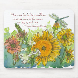 Mousepad Poema de Inspiração Flores de Snapdragon de Girass