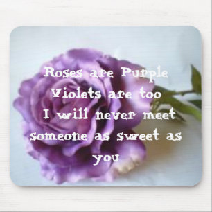 Mousepad Poema do rosa do roxo