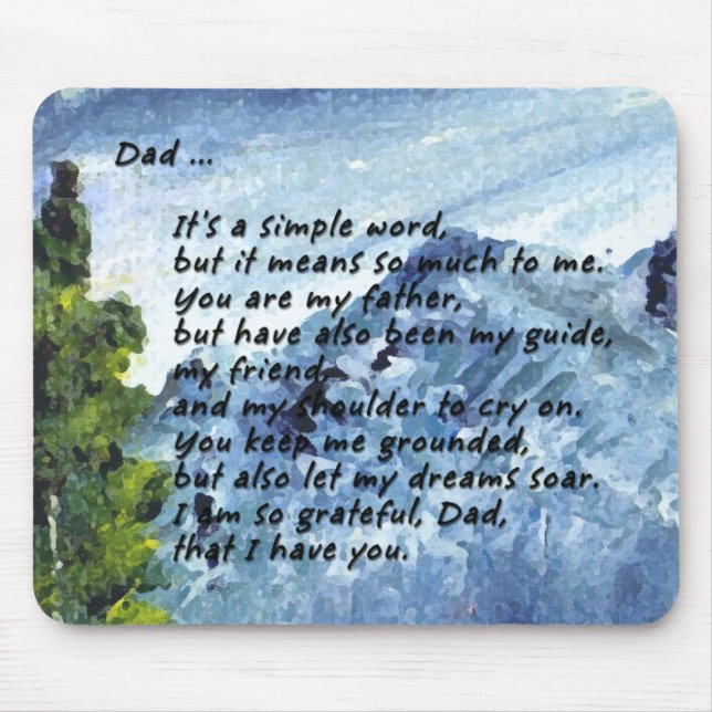 Mousepad Poema para o pai (Frente)