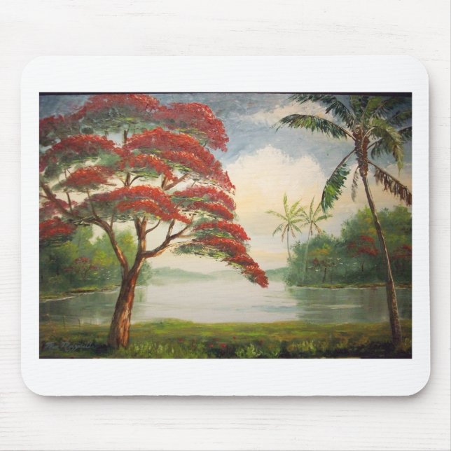 Mousepad Poinciana real (árvore chamativo) (Frente)