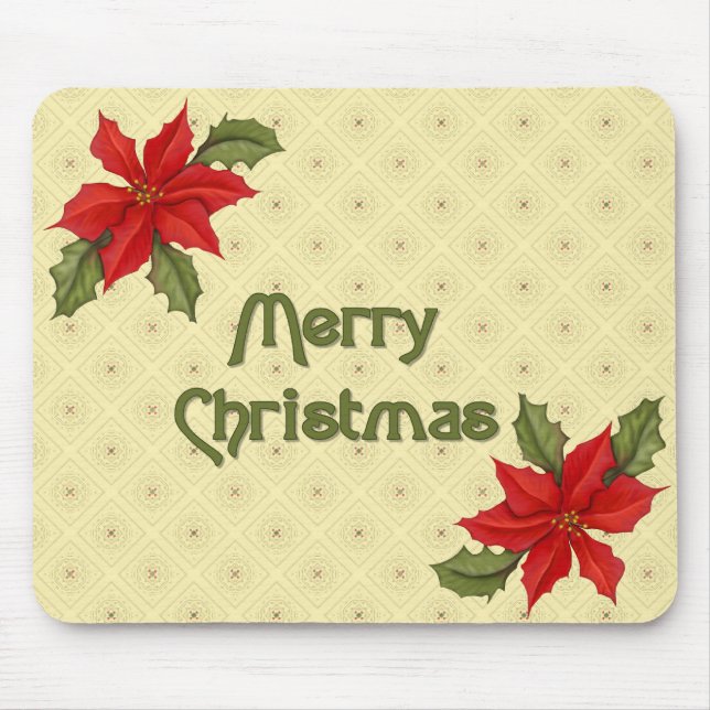 Mousepad Poinsettia Christmas (Frente)