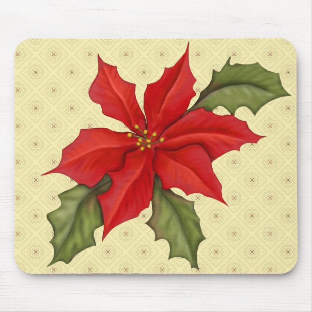 Mousepad Poinsettia Christmas (Frente)
