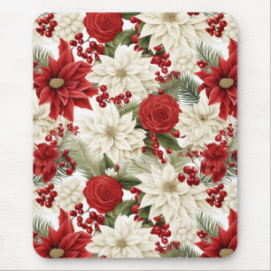 Mousepad Poinsettia de Natal – Design Floral de Feriado