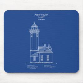 Mousepad Point Wilson Lighthouse - Washington - AD